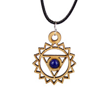 Chakra Magic Throat Wood Jewelry and Sticker